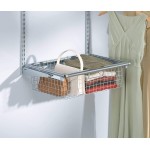 Rubbermaid Configurations Sliding Basket for Closet Drawer Organization Sturdy Slide Out Basket Titanium