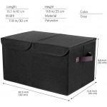senbowe Larger Storage Cubes [4-Pack] Linen Fabric Foldable Collapsible Storage Cube Bin Organizer Basket with Lid Handles Removable Divider for Home Nursery Closet 16.5X 11.8 x 9.8”