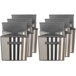 Sorbus® Foldable Storage Cube Basket Bin Vertical Stripe Line Pattern 6 Pack Black