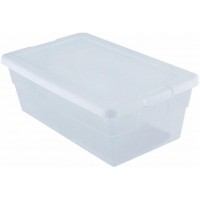 Sterilite Storage Box 13.5 X 8.3 X 4.8 6 Qt. Clear Pack of 2