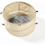 TIURE Large Hat Pop Up Bag Storage and Travel Box for Big Round Hats and Caps Expands to Required Size Keeps Out Dust and Dirt 19 inches Diameter Large