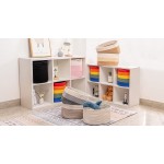 voten Closet Shelves Cube Shelf Storage Baskets Bins 3 Packs,Durable&Stylish Woven Cotton Rope Organizer Basket for Home Nursery Organizing,Oval 13.7x9.8x7.9’’ 3-Tone Honey