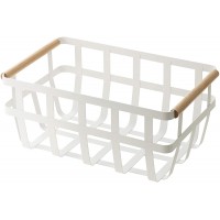 YAMAZAKI home 2507 Storage Basket-Dual Handle Organizer One Size White