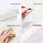 15.7" X 236" Granite Marble Contact Paper for Countertop Gray White Removable Glossy White Wallpaper Self Adhesive Vinyl Film Marble Wallpaper Kitchen Wallpaper Shelf Liner Paper