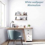 197"x17.7" White Peel and Stick Wallpaper White Contact Paper Waterpoof Wallpaper Self-Adhesive Peel and Stick Wallpaper Decorative Contact Paper Vinyl Roll for Wall Kitchen Furniture
