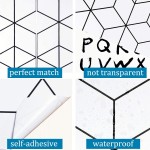 393"x17.7" Wallpaper Geometric Peel and Stick Wallpaper White and Black Contact Paper Stripe Wallpaper Self-Adhesive Removable Wallpaper for Wall Covering Vinyl Rolls