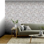 Arthouse Whitewashed White Brick Wallpaper Photographic Design 3D Effect Realistic Rustic Brick Urban Industrial Loft Effect Paste The Paper Easy to Hang 32.8ft Roll 671100