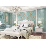 Blooming Wall Peel and Stick Floral Damasks Mirror Textured Wallpaper Wallcovering Wallpaper in Livingroom Bedroom 34.2 Square feet roll Match FlowerPrepasted