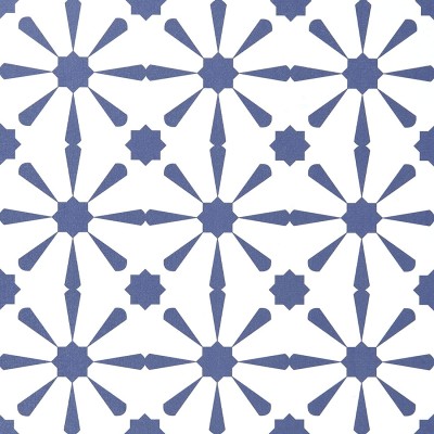 Caltero Geometric Contact Paper 17.7''×394'' Blue and White Wallpaper Geometric Wallpaper Blue White Peel and Stick Contact Paper Decor for Kitchen Backsplash Walls Closet Cabinet