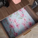 Cherry Blossom Wallpaper Stick and Peel Waterproof Floral Peel and Stick Wallpaper Removable Wall Paper Roll for Bedroom Girls Room Bathroom Cabinet Japanese Flower Watercolor 17.7X79",ReWallpaper