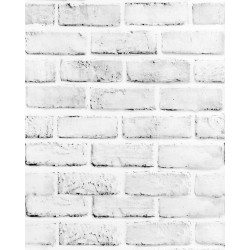 GloryTik White Brick Wallpaper Peel and Stick Wallpaper 17.7inX118.1in Brick Contact Paper Self Adhesive Removable Wallpaper Faux 3D Brick Wallpaper for Bedroom Living Room Decoration