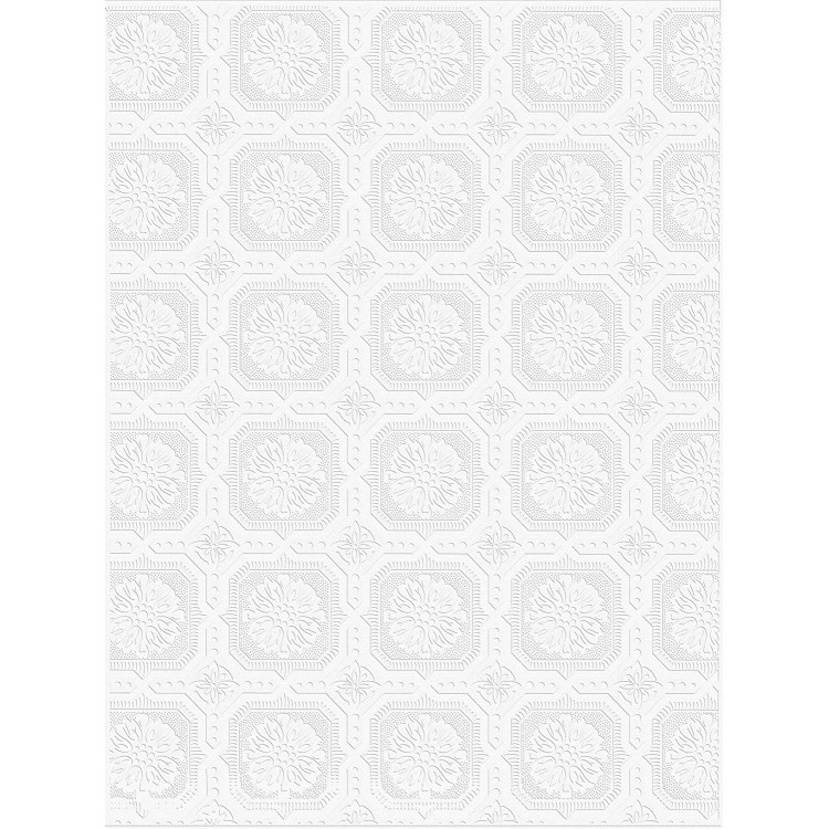 Graham and Brown 12011 Small Square Paintable Wallpaper Roll White