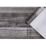 HaokHome 92048-1 Peel and Stick Wood Plank Wallpaper Shiplap 17.7in x 9.8ft Grey Vinyl Self Adhesive Decorative