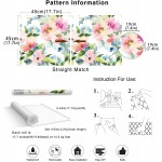 HaokHome 93069 Peel and Stick Wallpaper Floral Pink Green White Temporary for Nursery Bedroom Decorations 17.7in x 118in