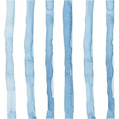 HaokHome 96100-1 Watercolor Brush Strokes Stripes Peel and Stick Wallpaper Removable Indigo Blue White Vinyl Self Adhesive Mural 17.7in x 9.8ft
