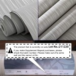 Kmiles Non-Woven 3D Wallpaper Length 20.8" Width 393" Per Roll Modern Print Embossed Stripe Fashion Wallpapers for Livingroom Bedroom Kitchen and Bathroom Silver Grey