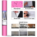 LaCheery Pink Peel and Stick Wallpaper Solid Pink Wallpaper Textured Pure Pink Contact Paper for Girls Kids Bedroom Princess Room Nursery Accent Walls Removable Self Adhesive Wall Coverings 12"x317"