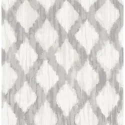 NuWallpaper NU2922 Grey Floating Trellis Peel & Stick Wallpaper