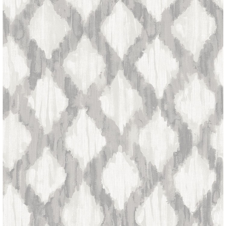 NuWallpaper NU2922 Grey Floating Trellis Peel & Stick Wallpaper