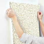 RoomMates RMK10700WP Metallic Gold Leopard Peel and Stick Wallpaper