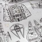 RoomMates RMK11036WP Star Wars Blueprint Black & White Peel and Stick Wallpaper