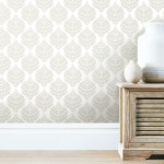RoomMates RMK11512WP Hygge Fern Damask Taupe Peel and Stick Wallpaper