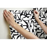 RoomMates RMK12098RL Jane Dixon Black and White Enigmatic Peel and Stick Wallpaper