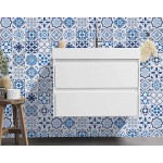 Timeet 17.7"x118" Blue Contact Paper Glossy Thicken Waterproof Contact Paper Removable Wallpaper Self Adhesive Peel and Stick Wallpaper Decorative for Kitchen Countertop Shelf Drawers Liner