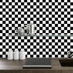 VaryPaper Thick Checkered Peel and Stick Wallpaper Black and White Wallpaper 15.7''x78.7'' Self Adhesive Waterproof Contact Paper for Kitchen Backsplash Bathroom Walls Countertops Drawer Shelf Liners