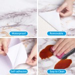 VEELIKE 15.7''x236'' Marble Contact Paper for Countertops Peel and Stick Grey Marble Wallpaper Self Adhesive Waterproof Removable Granite Vinyl Wrap for Kitchen Bathroom Cabinets Walls Shelf Drawers