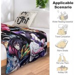 Anime Blanket Flannel Fleece Warm Soft Throw Blanket for Couch Sofa Bed Living Room for Adults Children Kids 50"X40"