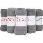 ARKWRIGHT LLC Soft Fleece Throw Blankets 50x60 12 Pack Grey Polyester Ultra Cozy Bulk Blanket Case for Home Office Wedding Gifts Outdoor Camping Product Name