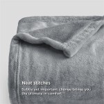 Bedsure Fleece Throw Blanket for Couch Grey Lightweight Plush Fuzzy Cozy Soft Blankets and Throws for Sofa 50x60 inches