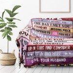 Blanket Gifts for Wife Romantic Anniversary Birthday Gift for Her Love Fleece Throws Blankets Presents for Wife from Husband Personalized to My Wife Ultra-Soft Luxury Warm Quilts for Bed Couch Travel