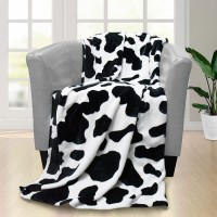 Cow Blanket -WISH TREE.Soft Kid Lightweight Blanket Throw with Cow Print for Baby Seat,Couch,Sofa.40x50 inch. Cow Bedding for Baby Kids Adults.