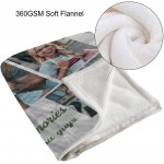 Custom Blanket for Friends Customized Throw Blankets with Pictures for Family Best Friends Lover or Wife Memories Personalized Flannel Blanket with Photo as a Gift. 9 Photos 32”X 48“80X120cm