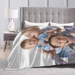 Custom Blanket with Photo Text Personalized Bedding Throw Blankets Customized Flannel Fleece Blankets for Family Birthday Wedding Gift Fits Couch Sofa Bedroom Living Room 50"x40"