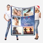 Custom Blankets with Pictures Personalized Photo Blankets Customized Throw Blanket for Her Women Wife Girlfriend Him Boyfriend Husband as Valentines Day Gifts Birthday Present Anniversary Souvenir