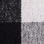 DII Buffalo Check Collection Rustic Farmhouse Throw Blanket with Tassles 50x60 Black White