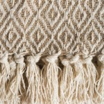 DII Rustic Farmhouse Cotton Diamond Blanket Throw with Fringe for Chair Couch Picnic Camping Beach & Everyday Use 50 x 60 Double Diamond Stone