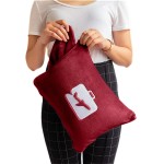 EverSnug Travel Blanket and Pillow Premium Soft 2 in 1 Airplane Blanket with Soft Bag Pillowcase Hand Luggage Sleeve and Backpack Clip Burgundy