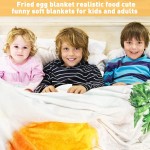 FANOYOL Food Egg Blanket Funny Gifts Blanket Double Sided Giant Egg Blanket for Adults and Kids 70 inches