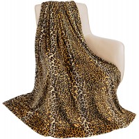 Flannel Fleece Throw Blanket for Couch Leopard Blanket Fuzzy Cozy Comfy Super Soft Fluffy Plush Cheetah Blanket for Bed Sofa 260GSM Brown Leopard,50x60inches