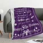 Happy 1972 50th Birthday Gifts Blanket for Women Her Wife Sister Mom Friends Grandmother Coworker Boss 50th Birthday Blankets Throw 60"×50" 50th Birthday Gift Ideas Gifts for 50th Birthday
