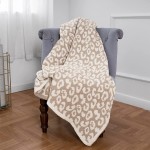 Hewolf Fuzzy Throw Blanket Super Soft Leopard Fleece Blanket Warm Blanket for Couch Sofa Bed,50 x 60 inch