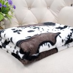 Home Soft Things Cow Print Blanket Throws Animal Black White Brown Throw for Chair Bedroom Living Room Sofa Couch Bed Outdoor Double Sided Faux Fur Fleece Soft Cozy Throw Blanket 50" x 60"