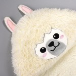 Llama Alpaca Wearable Hooded Blanket for Adults – Fuzzy Super Soft Warm Cozy Plush Flannel Fleece & Sherpa Hoodie Throw Cloak Wrap Llama Gifts for Women Adults Girls and Kids