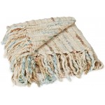 Motini Decorative Knitted Cozy Throw Blanket Farmhouse Warm Super Soft Throw Blanket with Tassels for Couch & Sofa 50"x60"