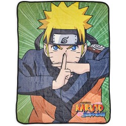 Naruto Shippuden Naruto Uzumaki Character Fleece Throw Blanket | Features Naruto Performing A Jutsu Attack | 60 x 45 Inches