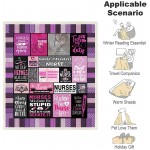 Nurse Gifts Nurses Week Gifts Throw Blanket Nurse Gifts for Women,School Nurse Gifts,Soft Fluffy Sherpa Warm Throw Blankets for Bed Office and Couch